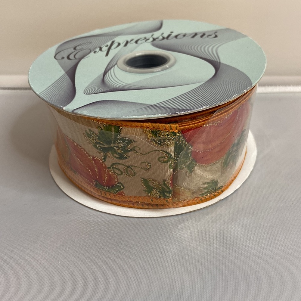10 Yards of Expressions Fall Wired Ribbon - Picture 7 of 7